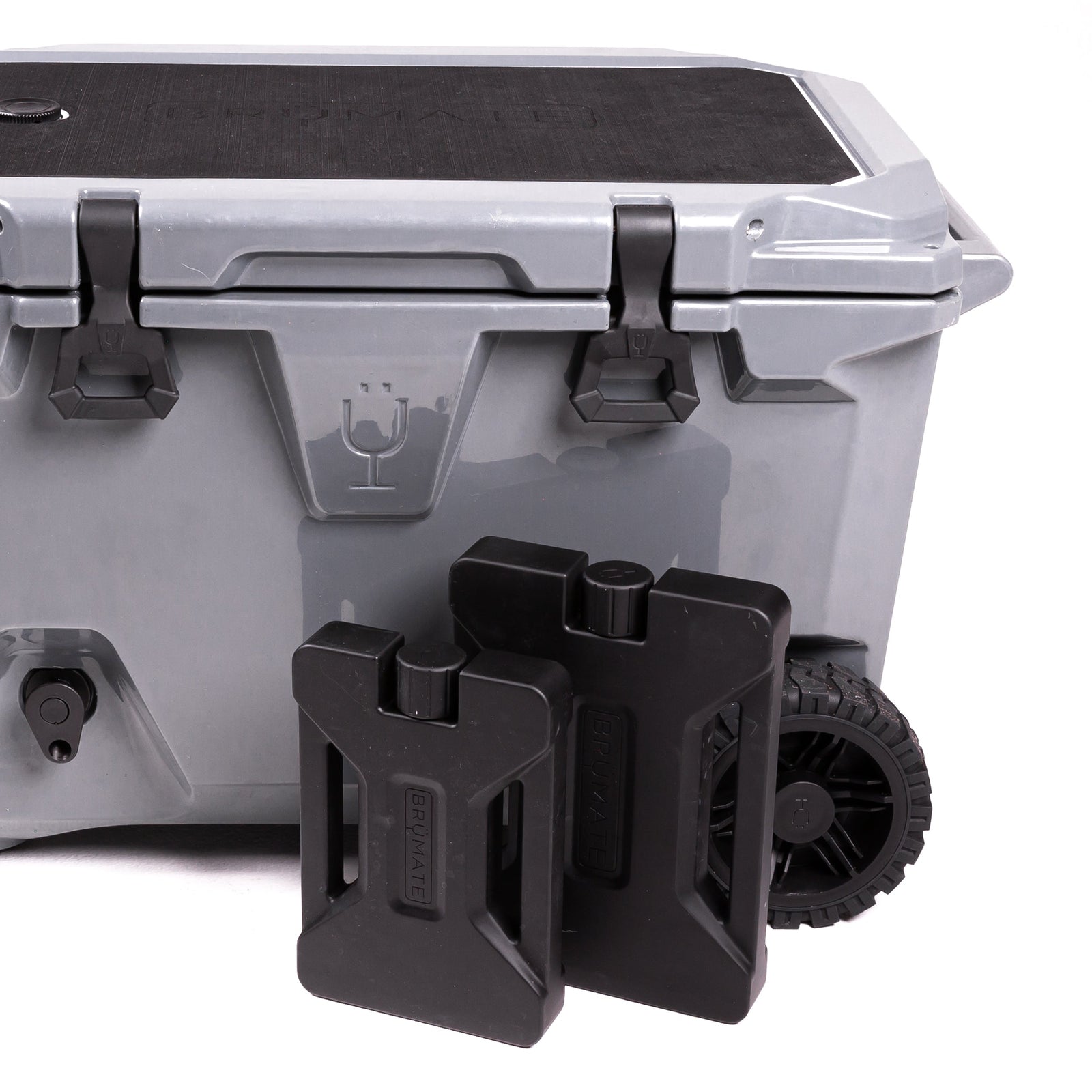 Br Tank 55-Quart Double Drink Holder Cooler Bundle | Ice White