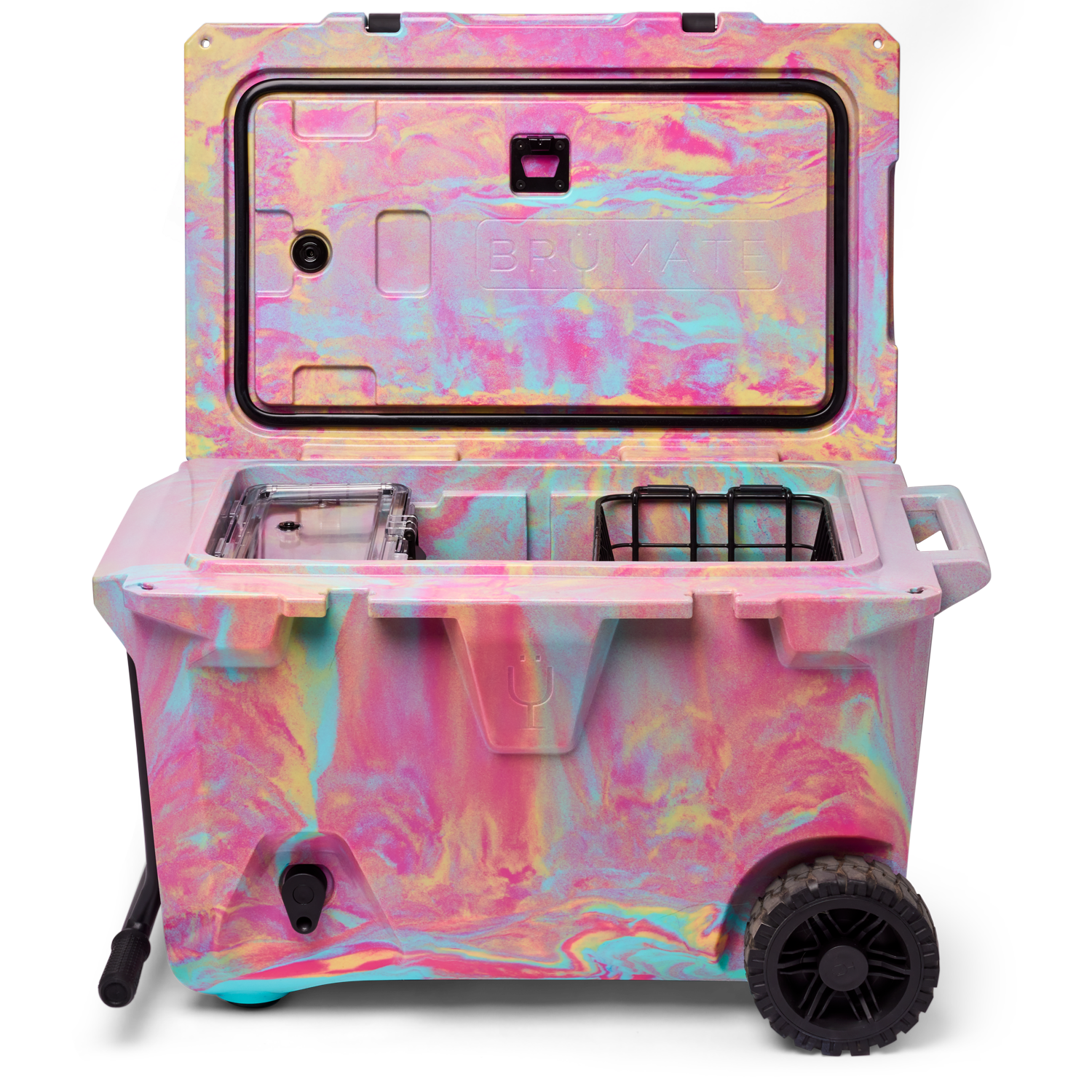 Br Tank 55-Quart Rolling Cooler | Rainbow Swirl